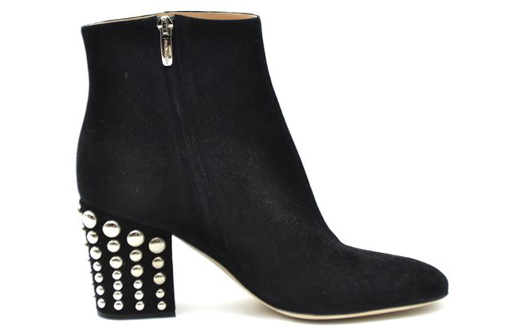 (W) SERGIO ROSSI Velvet Leather Fashion Zip Ankle Boots 'Black' 圖 2