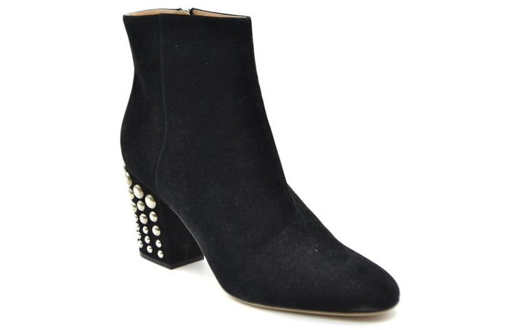 (W) SERGIO ROSSI Velvet Leather Fashion Zip Ankle Boots 'Black' 圖 3