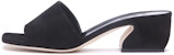 (W) SERGIO ROSSI Velvet Mule 'Tumit Blok Hitam' A93750MCAM331000