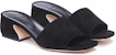 (W) SERGIO ROSSI Velvet Mule 'Tumit Blok Hitam' A93750MCAM331000