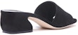 (W) SERGIO ROSSI Velvet Mule 'Tumit Blok Hitam' A93750MCAM331000