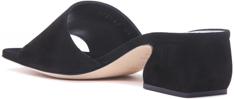 (Women) SERGIO ROSSI Velvet Mule 'Black Block Heel' A93750MCAM331000 Shop (Women) SERGIO ROSSI Velvet Mule 'Black Block Heel' A93750MCAM331000