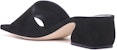 (W) SERGIO ROSSI Velvet Mule 'Tumit Blok Hitam' A93750MCAM331000
