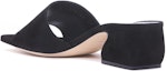Shop (W) SERGIO ROSSI Velvet Mule 'Tumit Blok Hitam' A93750MCAM331000