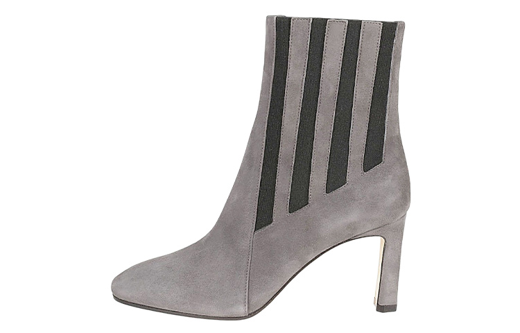 (W) SERGIO ROSSI Velvet Slip-On Ankle Boots 'Grey'