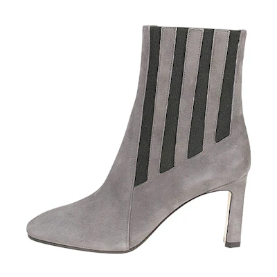 (W) SERGIO ROSSI Velvet Slip-On Ankle Boots 'Grey'