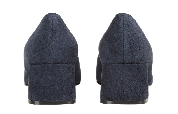 (W) SERGIO ROSSI Velvet Square Toe Mid Heels 'Sea Blue' 圖 4