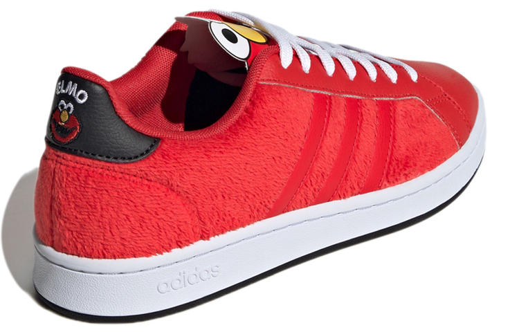 Shop (W) adidas Sesame Street x neo Unisex Grand Court Low-Top Sneakers Merah/Hitam GX3695