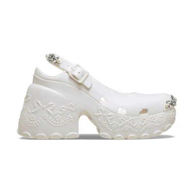 (W) Simone Rocha Crocs Ballerina Platform Clog Oyster