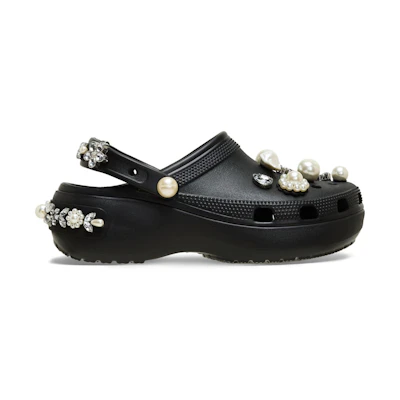 (W) Simone Rocha Crocs Classic Platform Clog Black