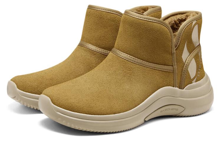 Lookbook (W) (Skechers) レディース ブラウン コンフォート ショート スノーブーツ 144290-CSNT 144290-CSNT