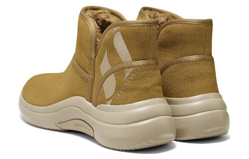 Shop (W) (Skechers) レディース ブラウン コンフォート ショート スノーブーツ 144290-CSNT 144290-CSNT