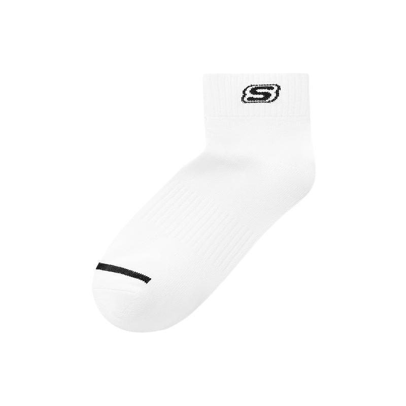 (Women) Skechers  Comfortable Casual Ankle Socks - Single Pack in Bright White L125W112-0395