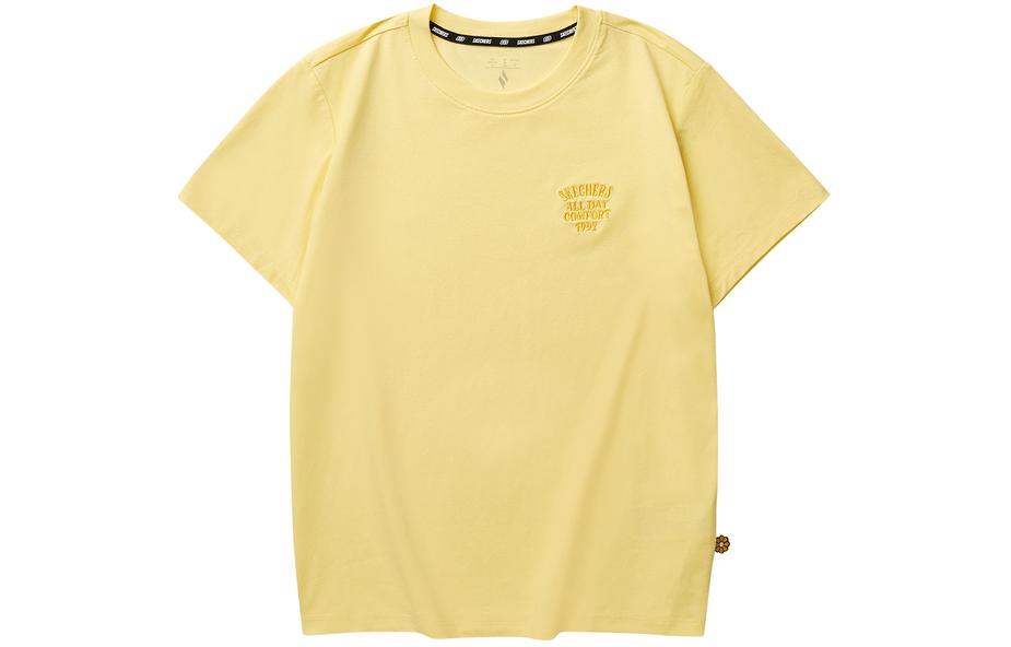 (Women) Skechers  Cool Mint Breathable Crew Neck T-Shirt - Light Banana Yellow L224W080-01UP