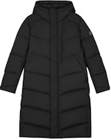 (Women) Skechers Long Down Jacket in Solid Black for Warmth and Winter Protection. L423W136-03B6 (Women) Skechers Long Down Jacket in Solid Black for Warmth and Winter Protection. L423W136-03B6
