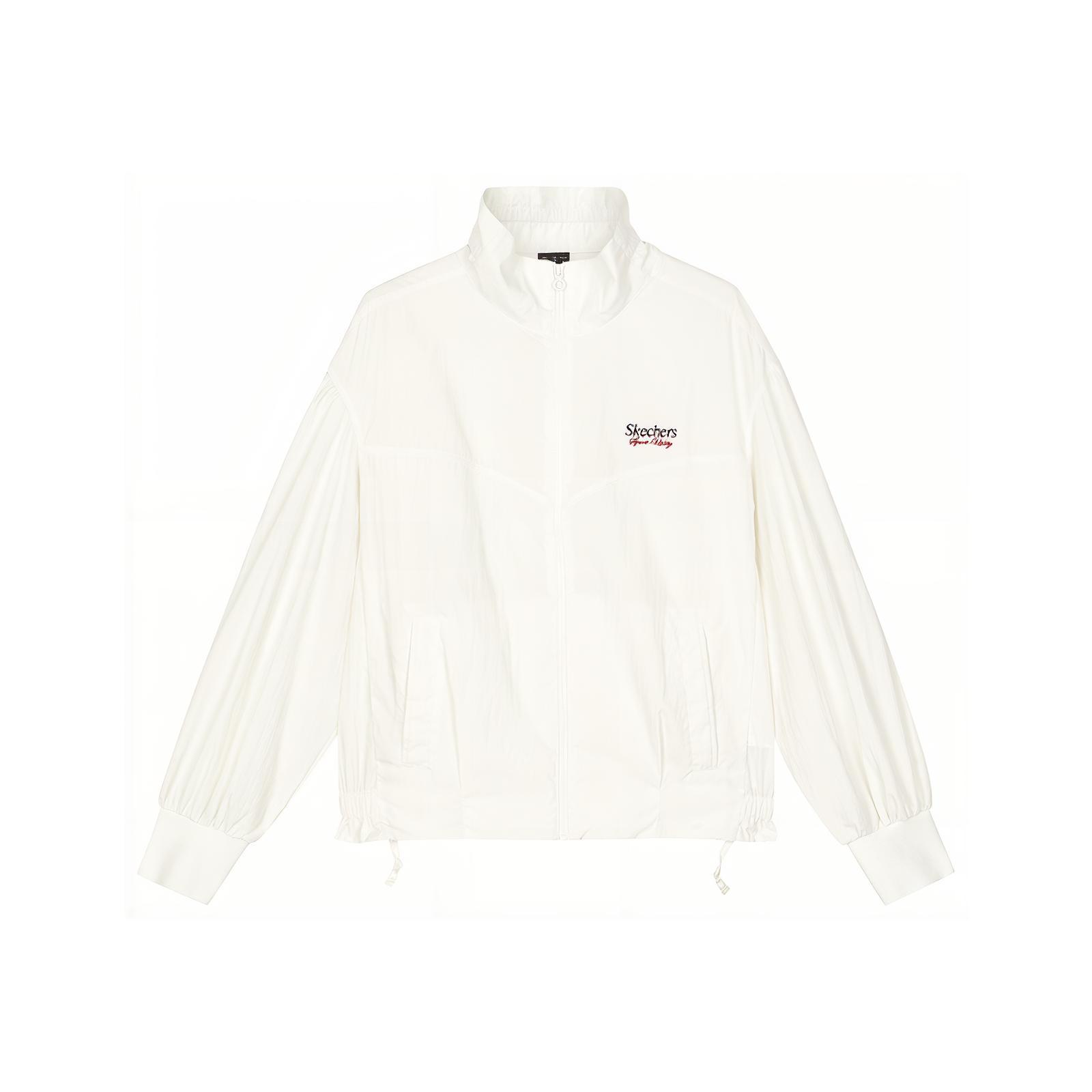 (Women) Skechers  Zip-Up High Neck Jacket in Marshmallow White. L324W014-0074
