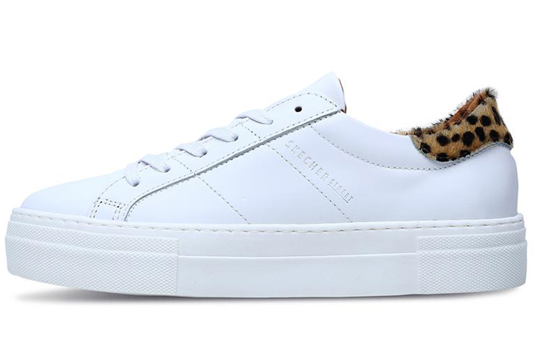 (Women) Skechers Alba 'Wild Walkers Leopard White' 73652-LPD
