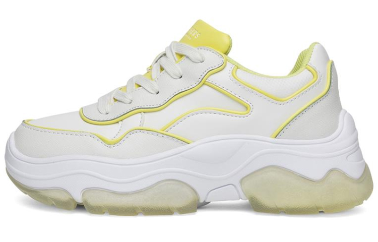 (W) Skechers AMP'D Sport Shoes White/Yellow