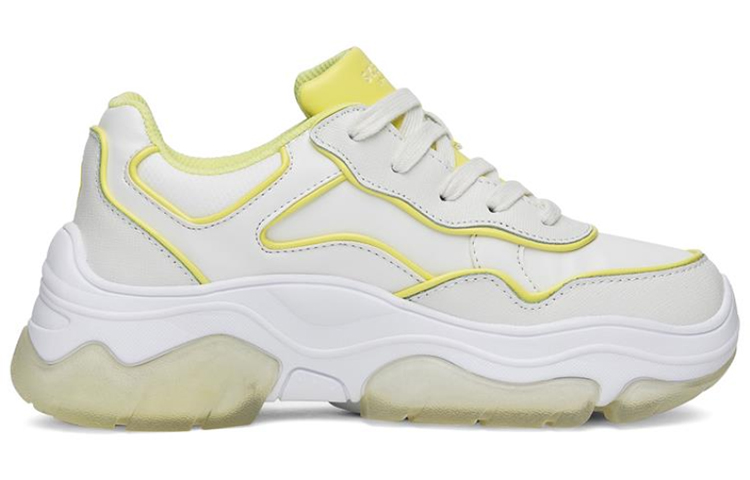 (W) Skechers AMP'D Sport Shoes White/Yellow 圖 2