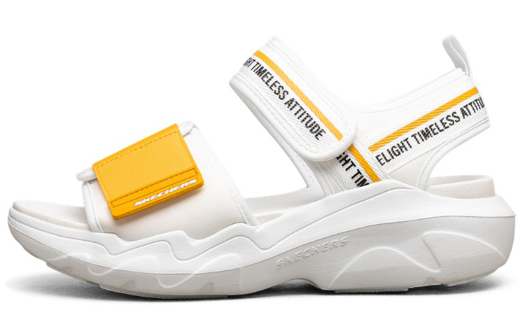 (Women) Skechers Anti-slip Fashion Sandals White/Yellow 88888346-WYL