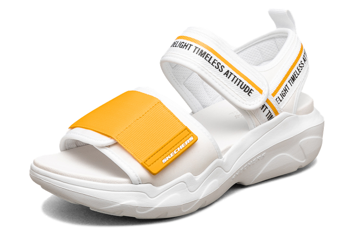 Order Skechers 厚底運動涼鞋 女款 白黃