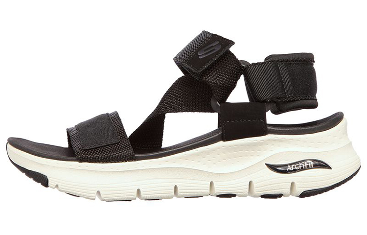 (Women) Skechers Arch Fit-Casual Retro 'Black Sport Sandal' 119237-BLK