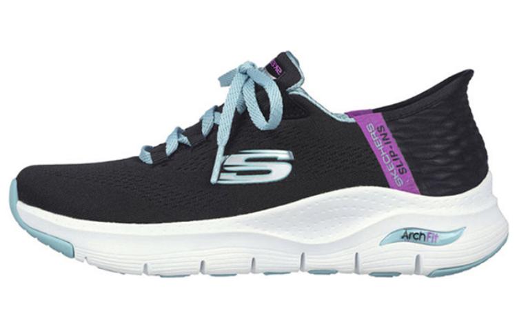 Buy (W) Skechers Arch Fit - Fresh Flare 'Hitam Ungu' 149568-BKMT