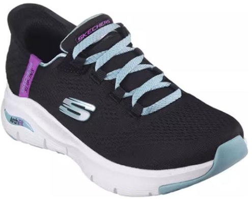 (W) 스케쳐스 아치핏 프레시 플레어 (블랙/퍼플) 149568-BKMT Lookbook (W) 스케쳐스 아치핏 프레시 플레어 (블랙/퍼플) 149568-BKMT