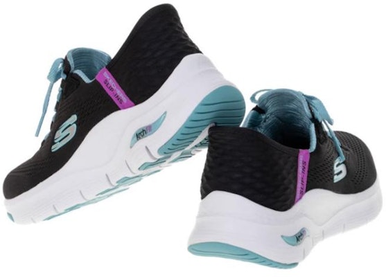 (W) 스케쳐스 아치핏 프레시 플레어 (블랙/퍼플) 149568-BKMT Shop (W) 스케쳐스 아치핏 프레시 플레어 (블랙/퍼플) 149568-BKMT