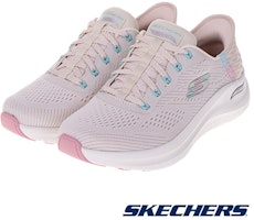 (Women) Skechers Arch Fit 2.0 Wide Pink Athletic Shoes Powder 150066WNTPK (Women) Skechers Arch Fit 2.0 Wide Pink Athletic Shoes Powder 150066WNTPK
