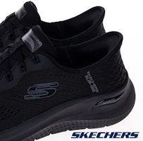 (W) SKECHERS Arch Fit 2.0 Kasut Sukan Hitam Wide Fit 150066WBBK Details for (W) SKECHERS Arch Fit 2.0 Kasut Sukan Hitam Wide Fit 150066WBBK