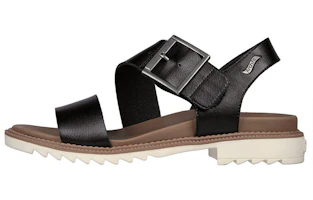 (Women) Skechers Arch Fit 'Black Hook-and-Loop Sandal' 163336-BLK (Women) Skechers Arch Fit 'Black Hook-and-Loop Sandal' 163336-BLK
