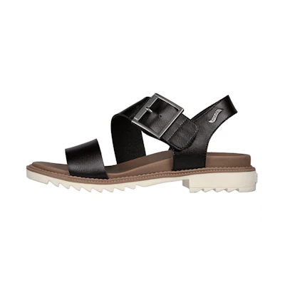 (W) Skechers Arch Fit 'Black Hook-and-Loop Sandal'