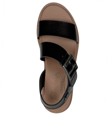 (W) 斯凯奇 Arch Fit 黑色搭扣凉鞋 163336-BLK Shop (W) 斯凯奇 Arch Fit 黑色搭扣凉鞋 163336-BLK