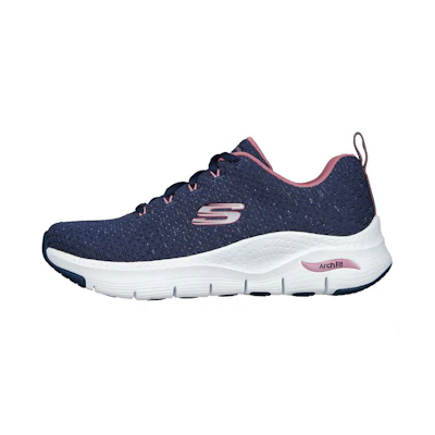 (W) Skechers Arch Fit 'Glee For All - Navy Pink'