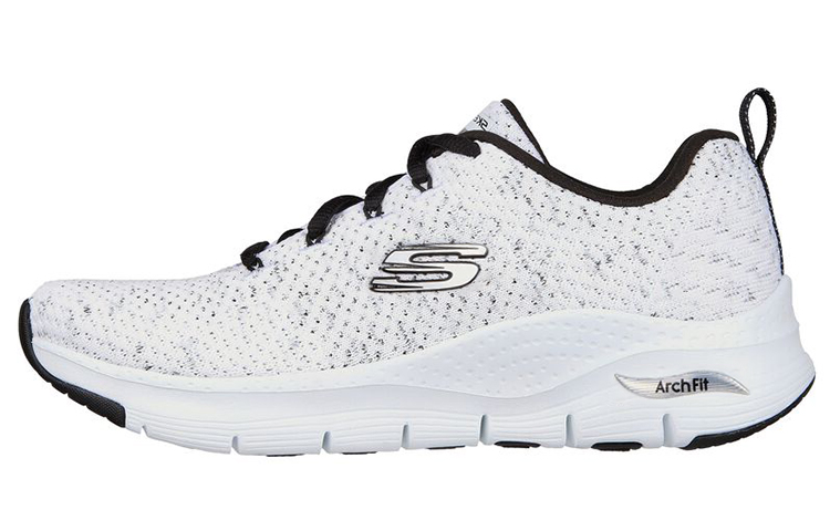 (Women) Skechers Arch Fit 'Glee For All - White Black' 149713-WBK