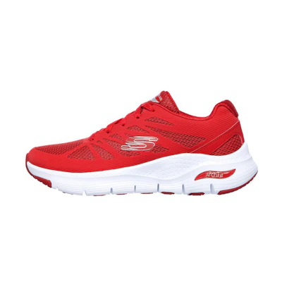 (W) Skechers Arch Fit 'Red Low-Top Running'