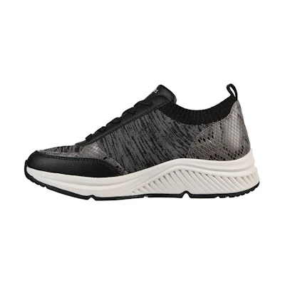(W) Skechers Arch Fit: S-Miles 'Slithering Steps Black'