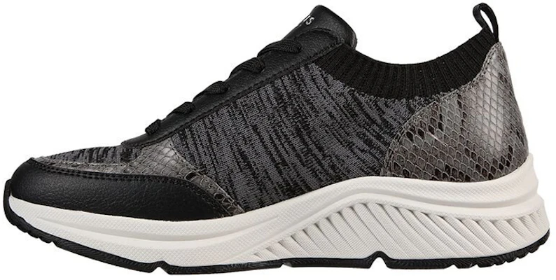 (Women) Skechers Arch Fit: S-Miles 'Slithering Steps Black' 155566-BLK Buy (Women) Skechers Arch Fit: S-Miles 'Slithering Steps Black' 155566-BLK