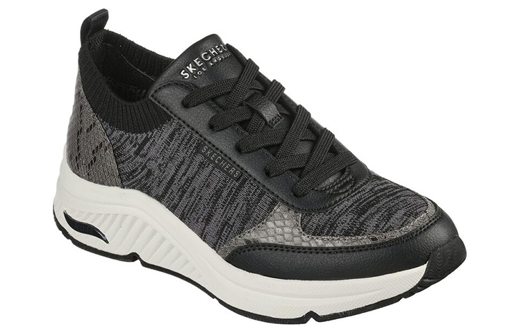 Lookbook (Women) Skechers Arch Fit: S-Miles 'Slithering Steps Black' 155566-BLK