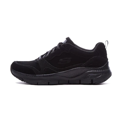 (W) Skechers Arch Fit High Spirits Suede Leather 'Black'