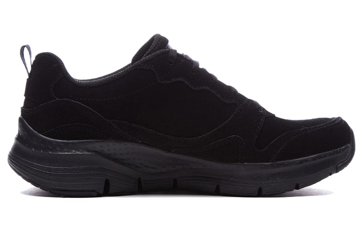 (W) Skechers Arch Fit High Spirits Suede Leather 'Black' 圖 2