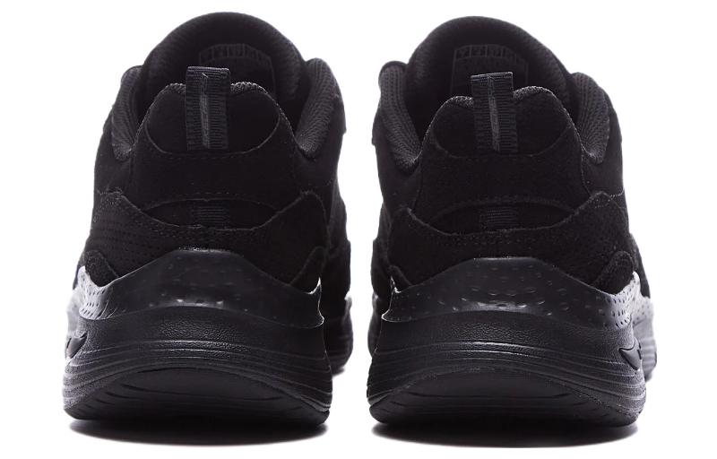 (W) Skechers Arch Fit High Spirits Suede Leather 'Black' 圖 5
