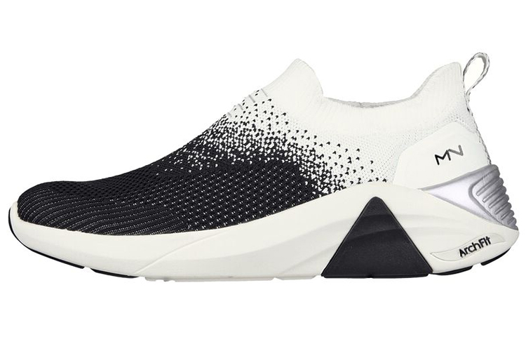 (Women) Skechers Arch Fit A-Linear 'Black White' 133252-BLK