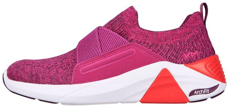 women-skechers-arch-fit-a-linear-comfort-breathable-pink-casual-133253-pnk