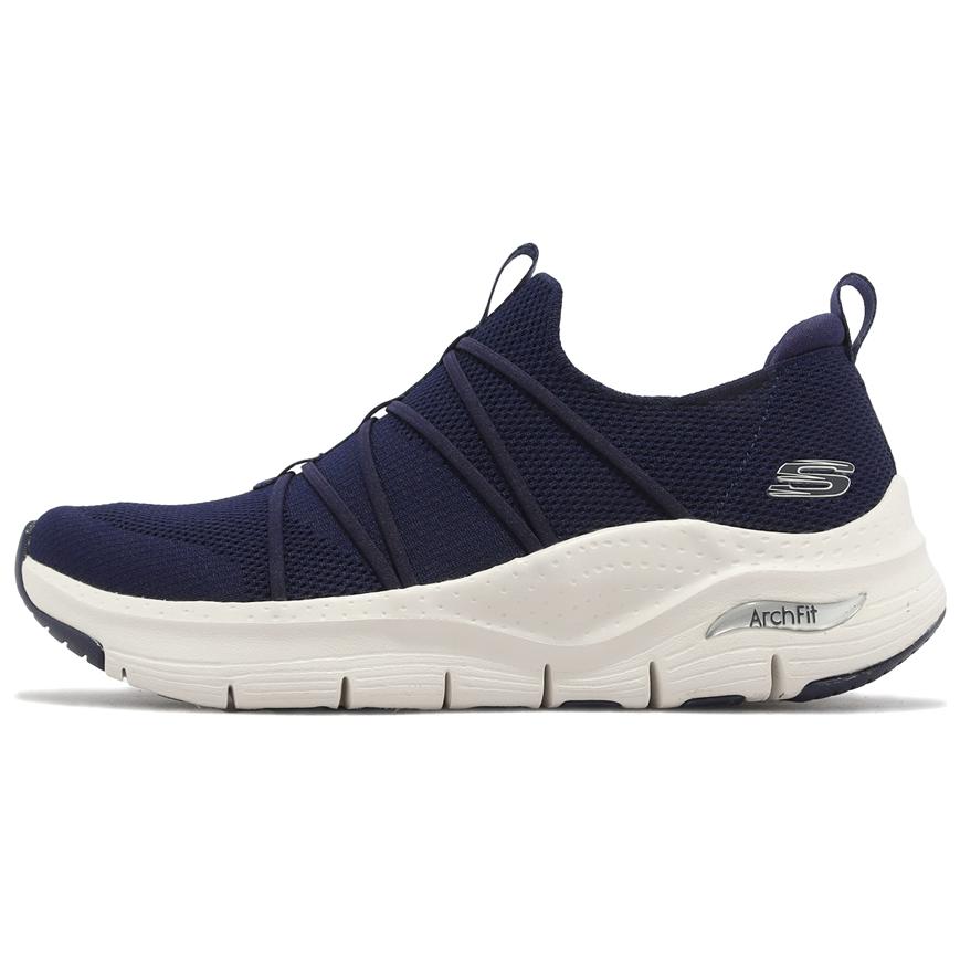 (W) Skechers Arch Fit All Tied 'Navy White'