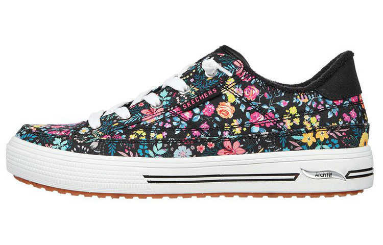 (Women) Skechers Arch Fit Arcade 'Black Floral' 177194-BKMT