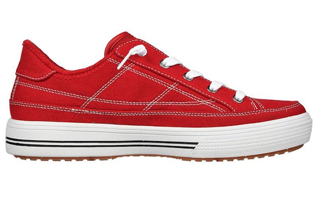 Skechers Arch Fit Arcade 低筒舒適休閒板鞋 女款 紅色 Order Skechers Arch Fit Arcade 低筒舒適休閒板鞋 女款 紅色