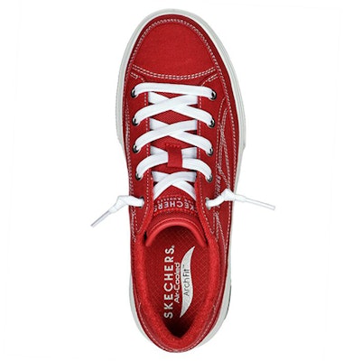 Skechers Arch Fit Arcade 低筒舒適休閒板鞋 女款 紅色 Shop Skechers Arch Fit Arcade 低筒舒適休閒板鞋 女款 紅色