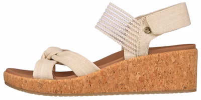 (Women) Skechers Arch Fit Beverlee-Juliet 'Natural Wedge Casual Sandals' 119350-NAT (Women) Skechers Arch Fit Beverlee-Juliet 'Natural Wedge Casual Sandals' 119350-NAT